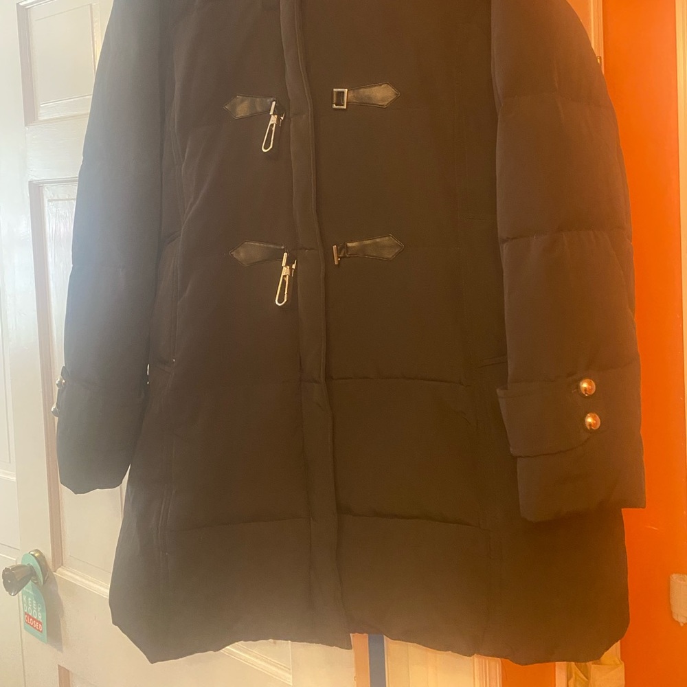 NWOT/Larry Levine hooded down coat/XL